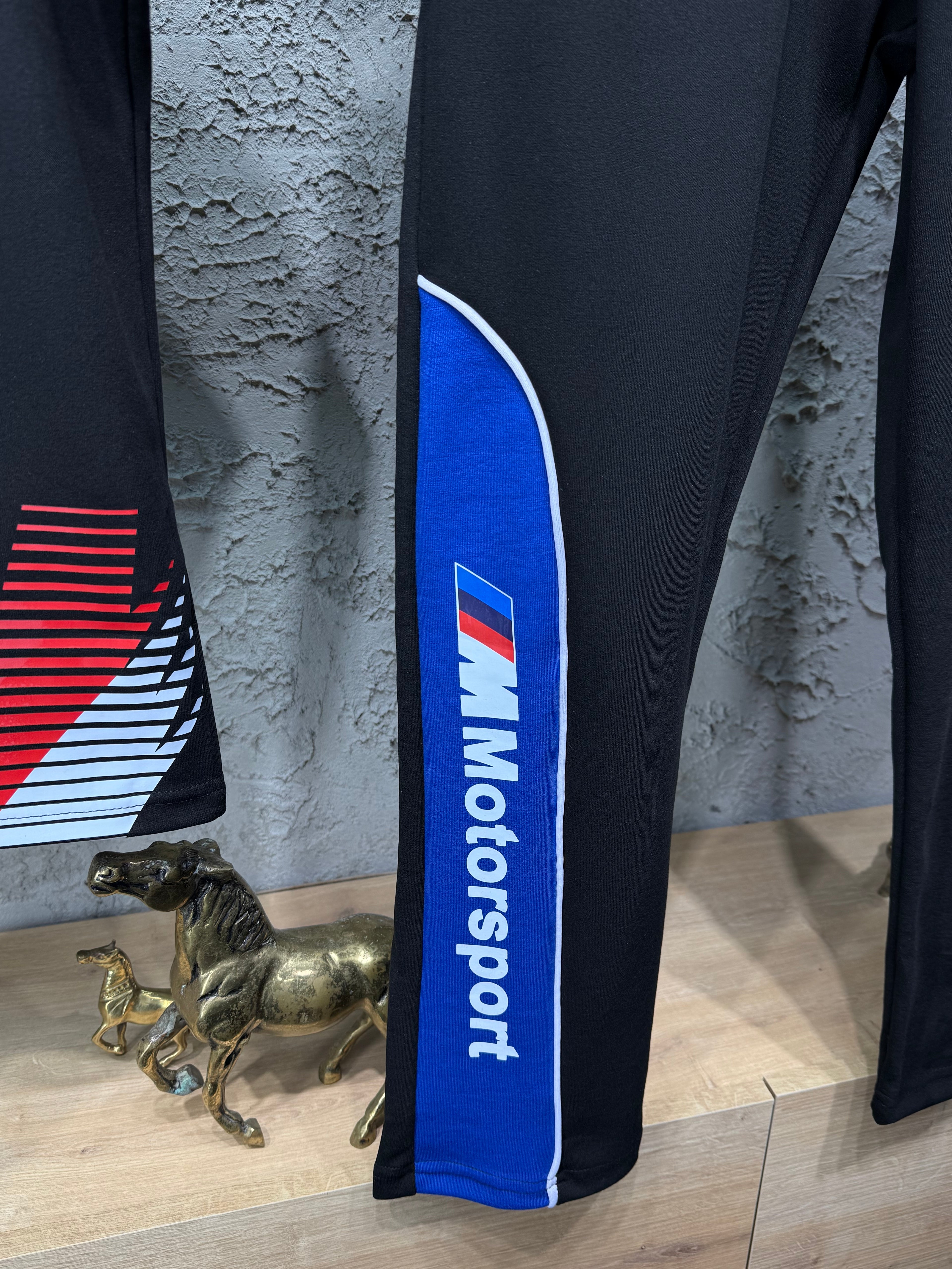 Puma Bmw Motorsport Siyah Renk Bloklu T-Shirt & Eşofman Takımı