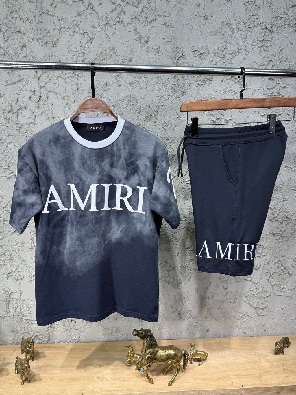 Amiri Yeni Sezon Lacivert T-shirt & Şort Takımı