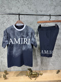 Amiri Yeni Sezon Lacivert T-shirt & Şort Takımı