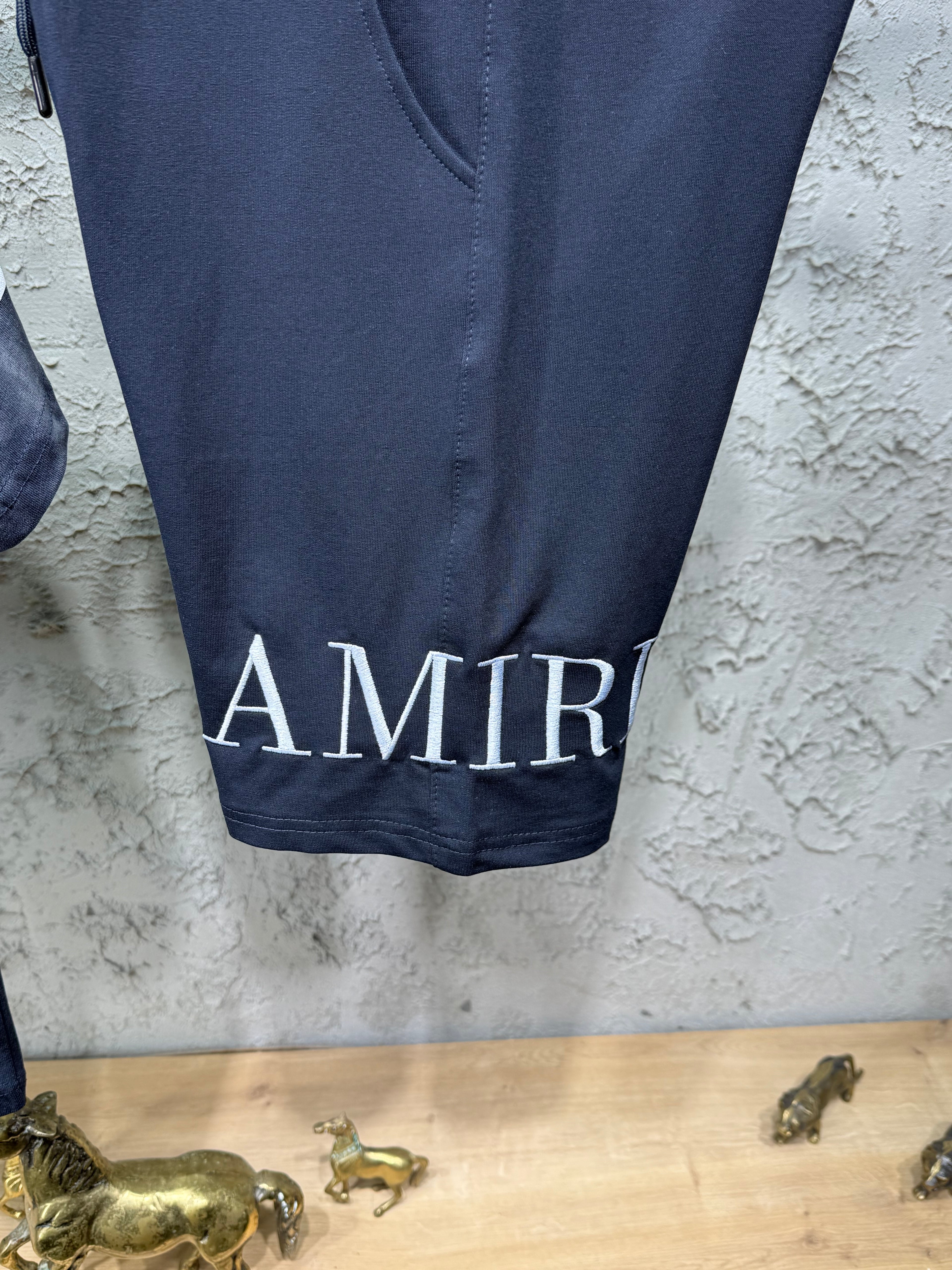 Amiri Yeni Sezon Lacivert T-shirt & Şort Takımı