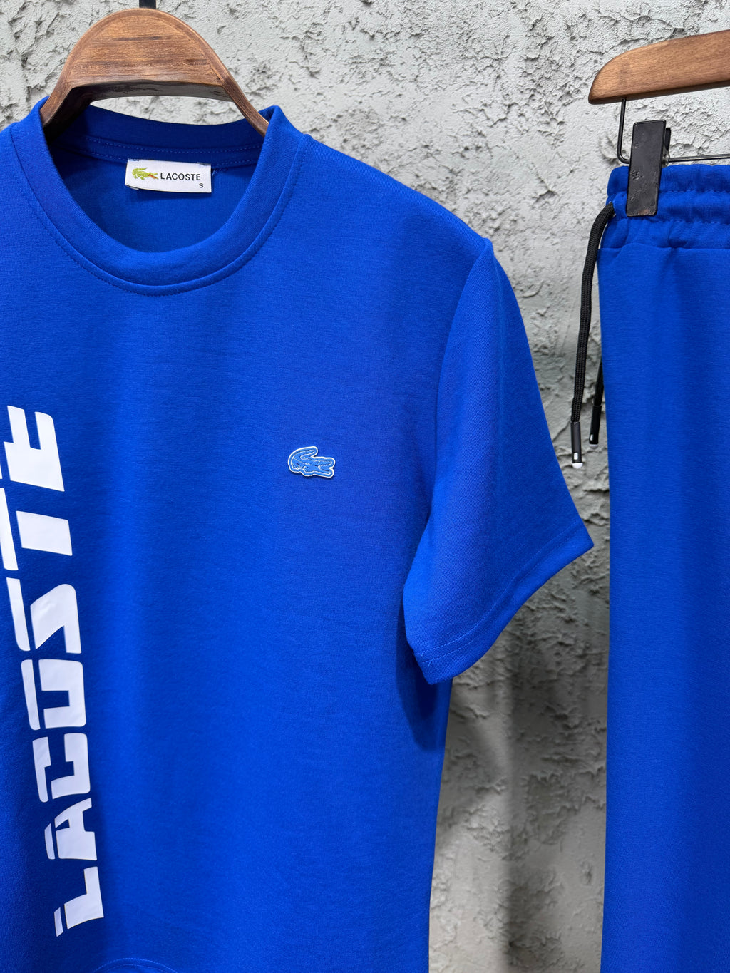 Lacoste Baskılı Mavi T-shirt & Eşofman Takımı