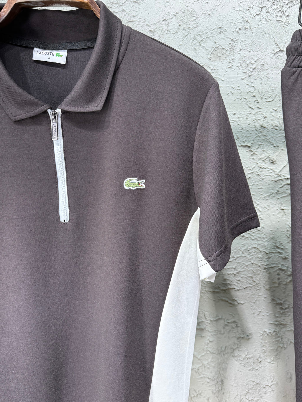 Lacoste Acı Kahve Biyeli Eşofman & T-shirt Takımı