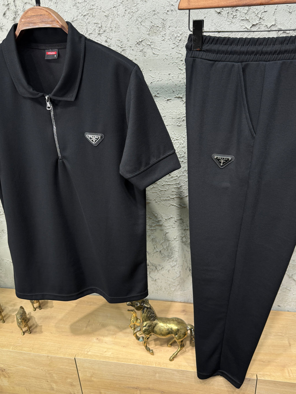 Prada Siyah T-shirt & Eşofman Takımı