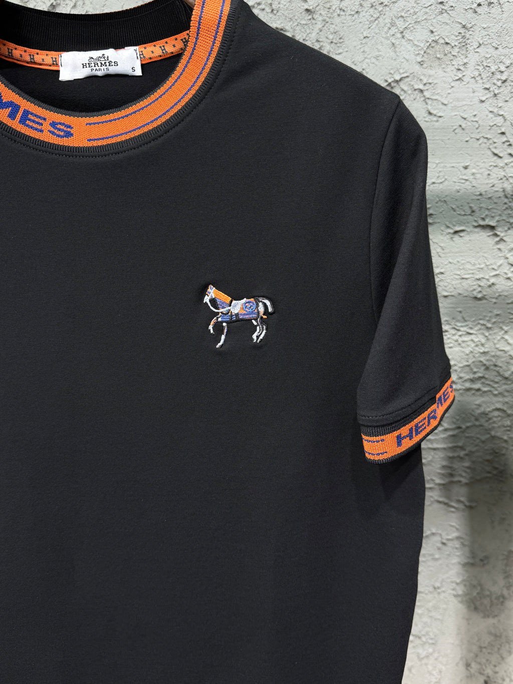Hermes Erkek Siyah T-Shirt & Siyah Şort Takım