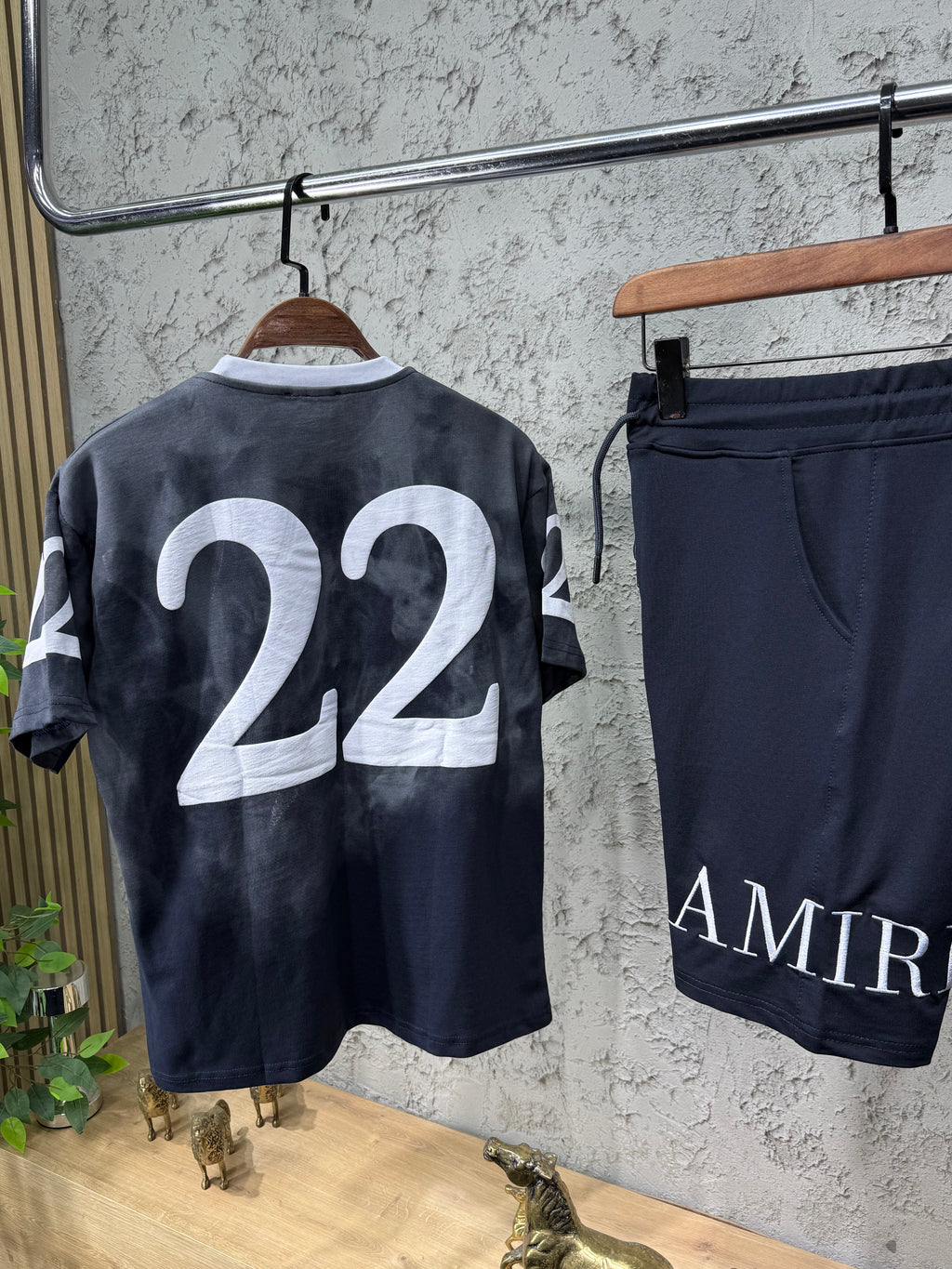 Amiri Yeni Sezon Lacivert T-shirt & Şort Takımı