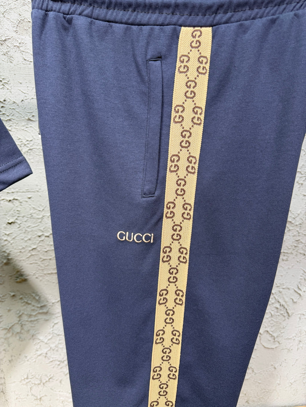 Gucci Örme Yaka Lacivert T-shirt & Eşofman Takımı
