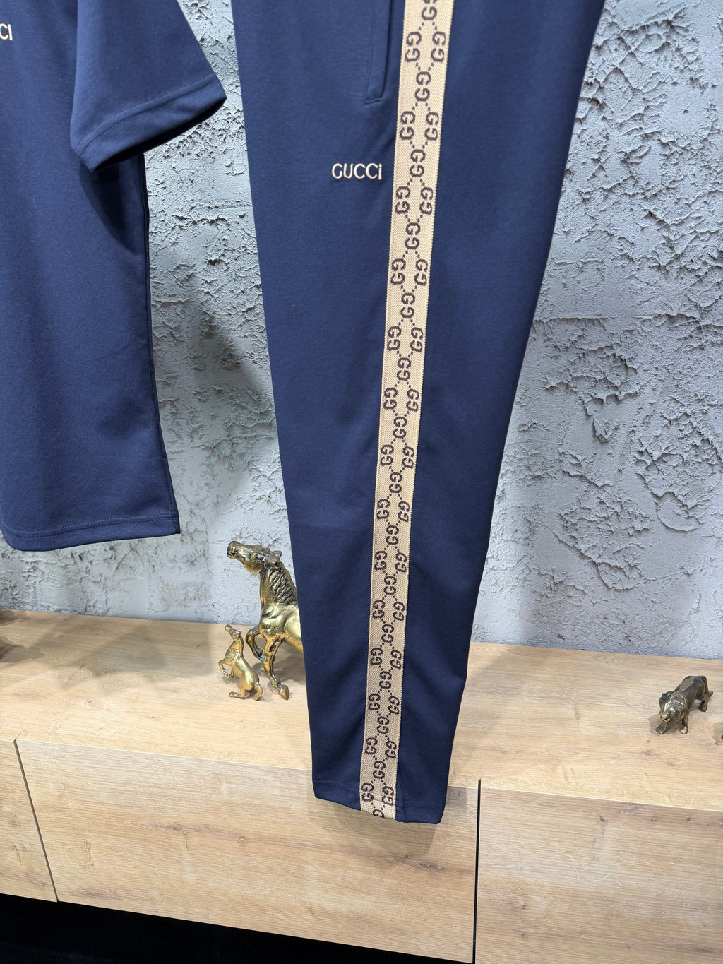 Gucci Örme Yaka Lacivert T-shirt & Eşofman Takımı
