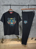 Kenzo Erkek Siyah Kaplan Baskılı Eşofman Takımı