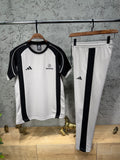 Adidas Mercedes AMG Krem T-shirt & Eşofman Takımı