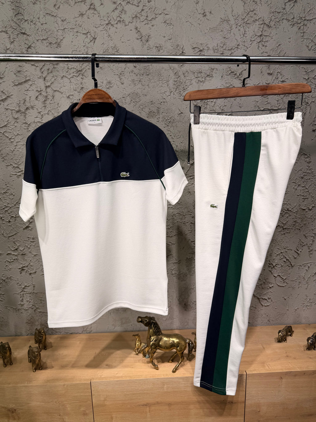 Lacoste Garni Beyaz T-shirt & Eşofman Takımı