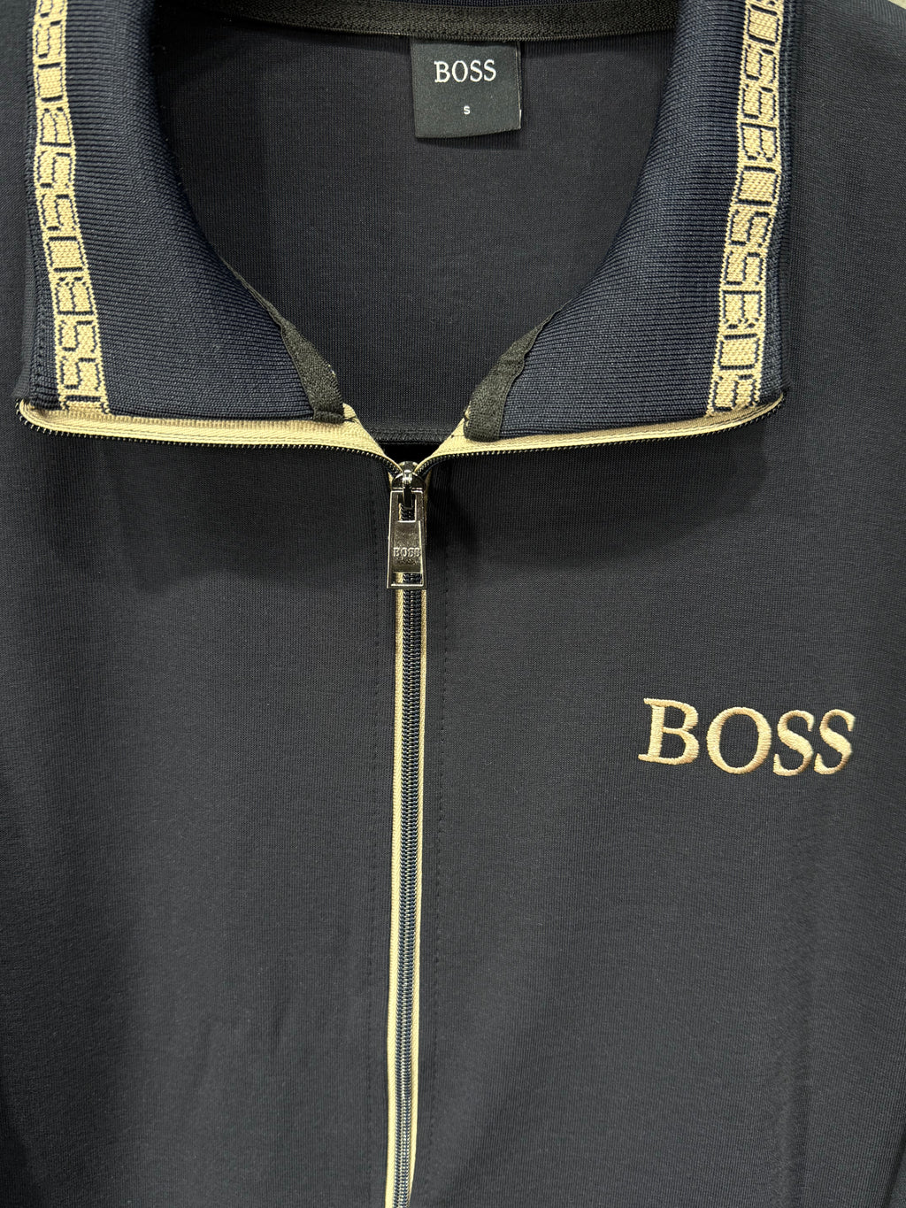 BOSS Erkek Lacivert Fermuarlı Eşofman Takımı