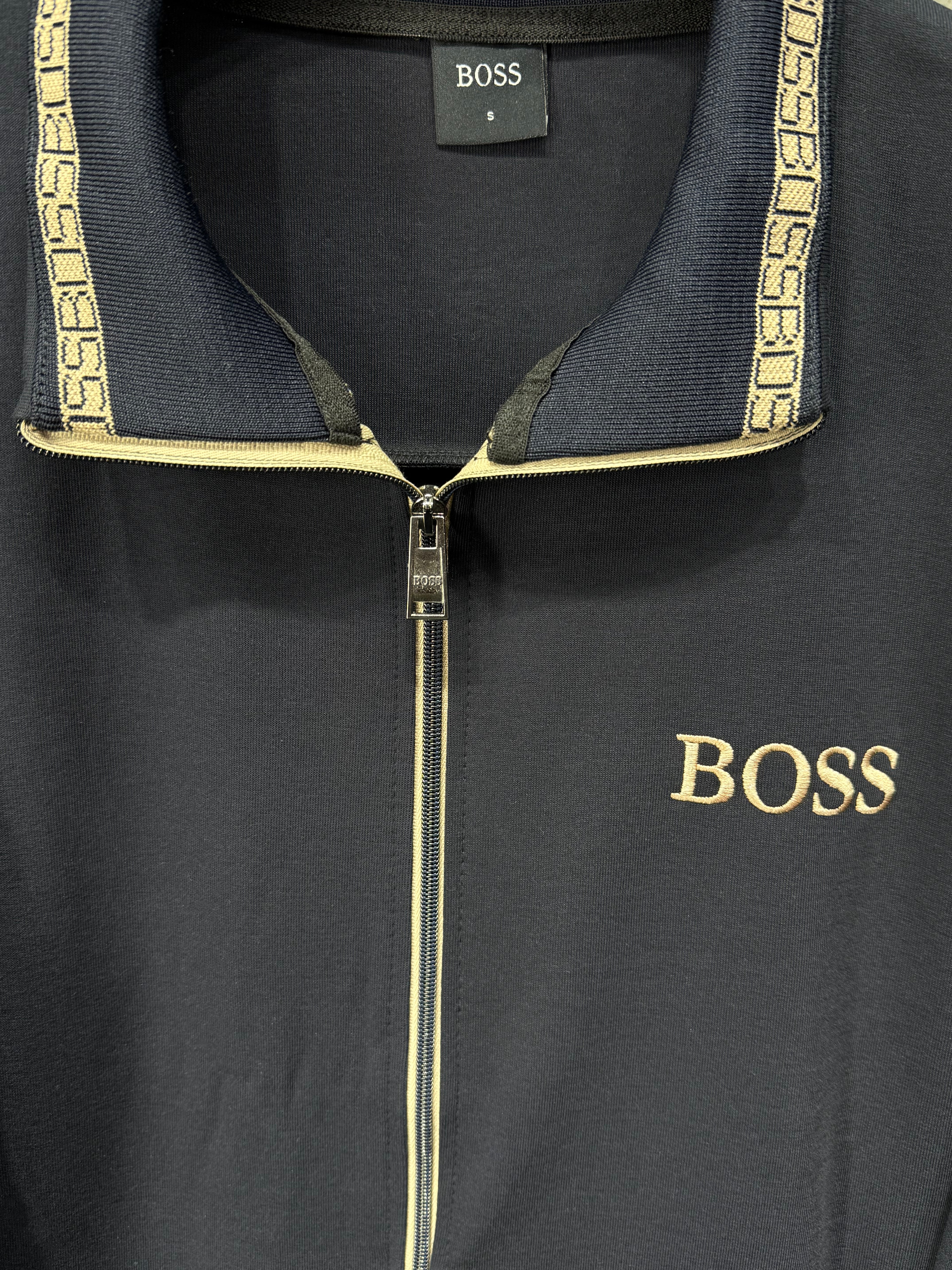 BOSS Erkek Lacivert Fermuarlı Eşofman Takımı