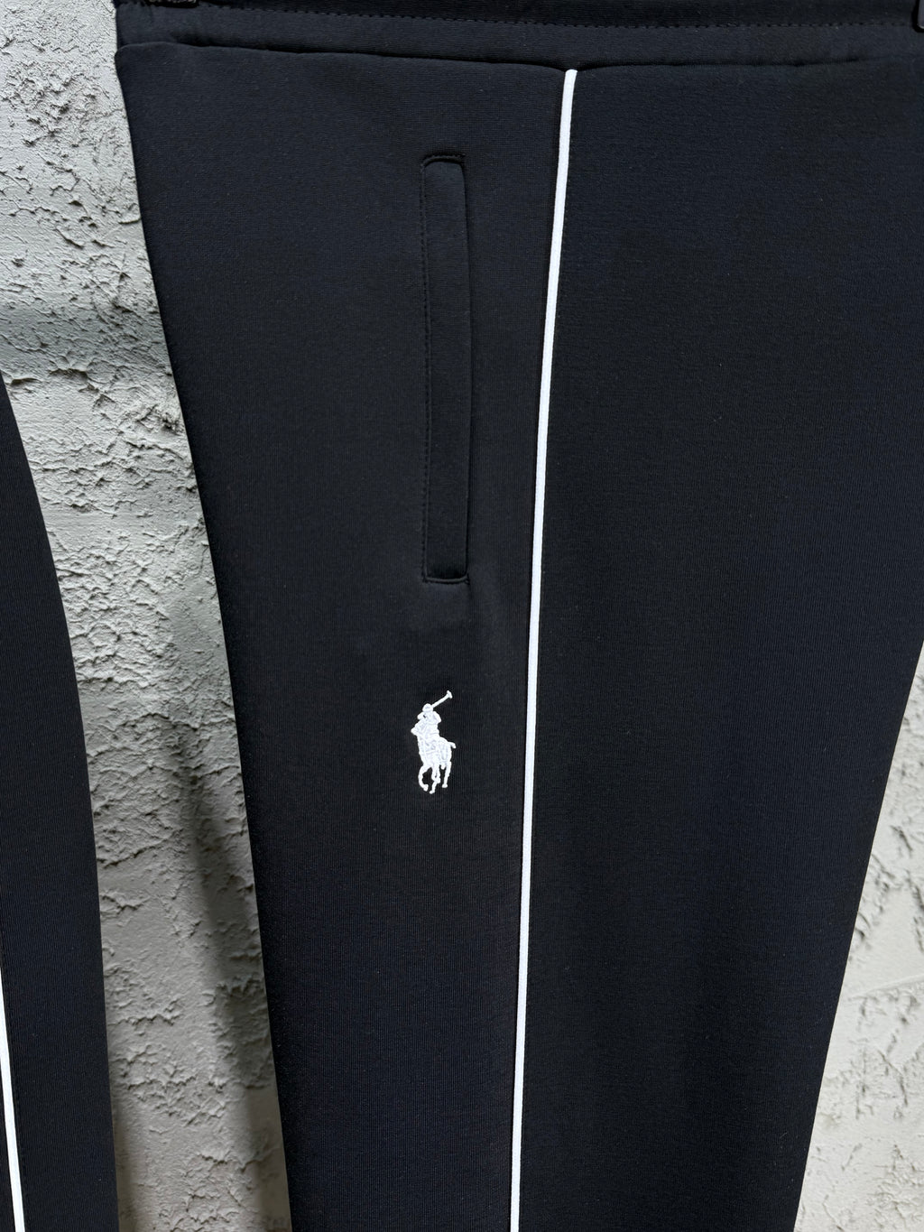 Ralph Lauren Erkek Siyah Fermuarlı Eşofman Takımı – Nakış Logo Detaylı Premium Seri