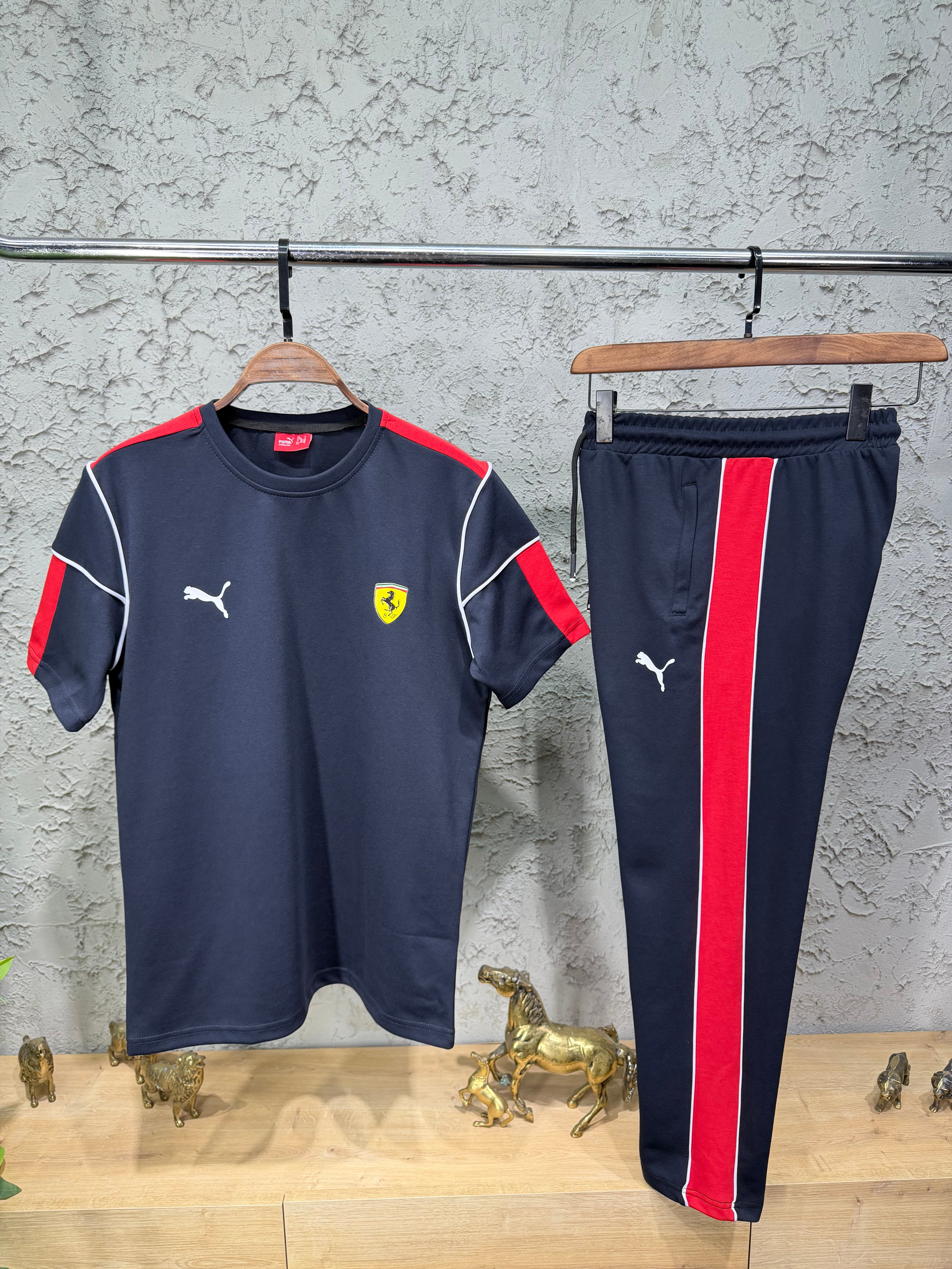 Puma Ferrari Lacivert T-shirt & Eşofman Takımı
