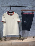 Hermes Erkek Hardal T-Shirt & Siyah Şort Takım