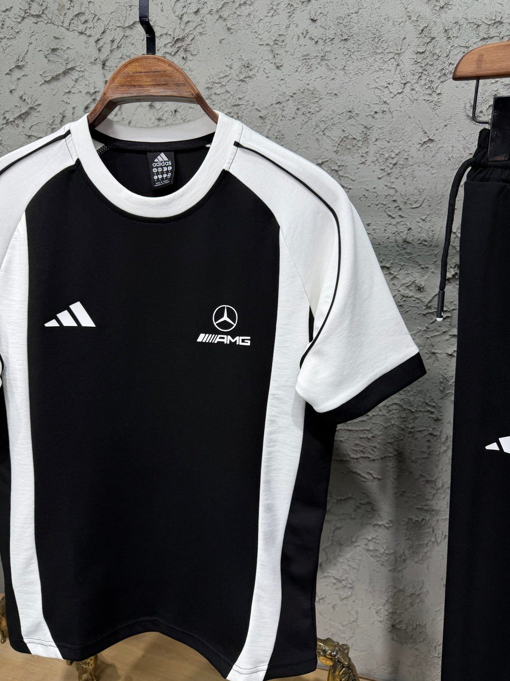 Adidas Mercedes AMG Siyah T-shirt & Eşofman Takımı