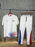 Puma Bmw Motorsport Beyaz Renk Bloklu T-Shirt & Eşofman Takımı