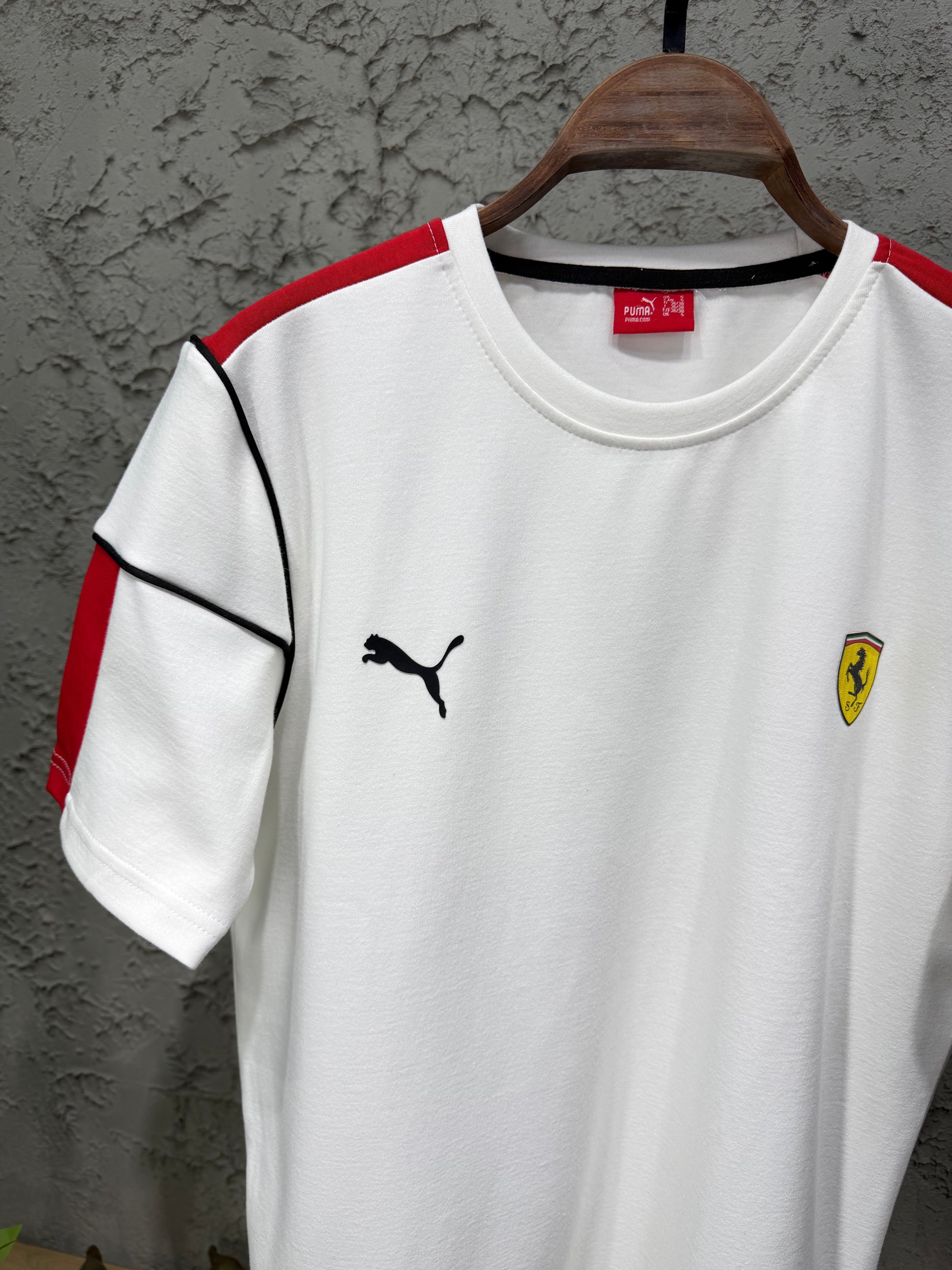 Puma Ferrari Beyaz T-shirt & Eşofman Takımı