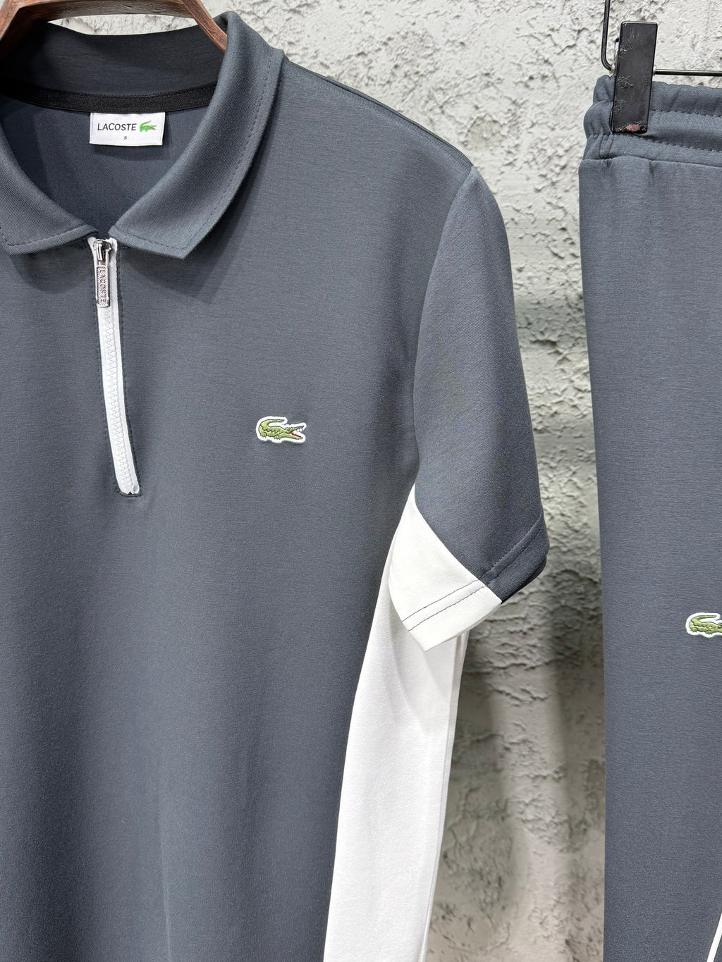 Lacoste Füme Biyeli Eşofman & T-shirt Takımı