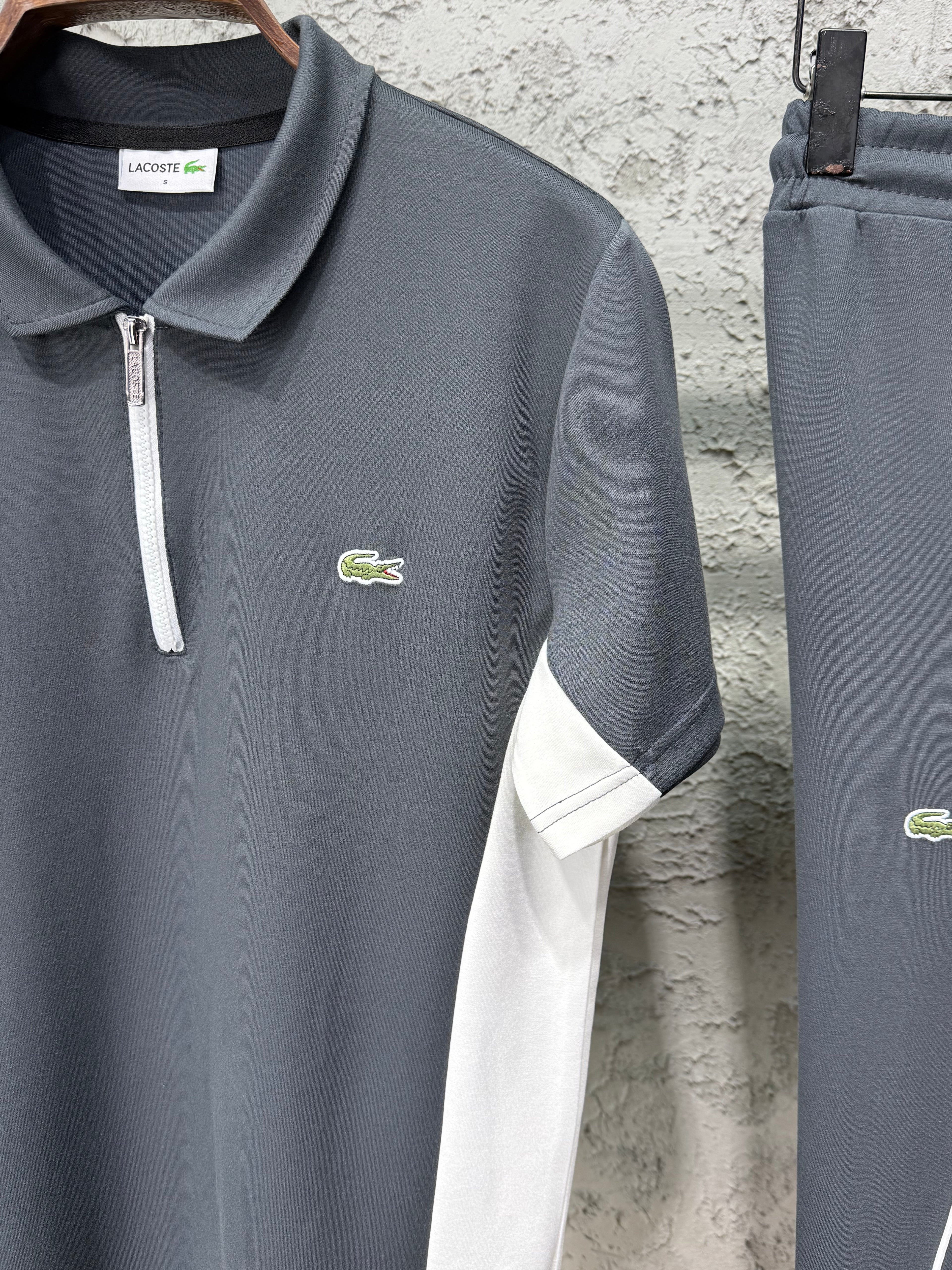 Lacoste Füme Biyeli Eşofman & T-shirt Takımı