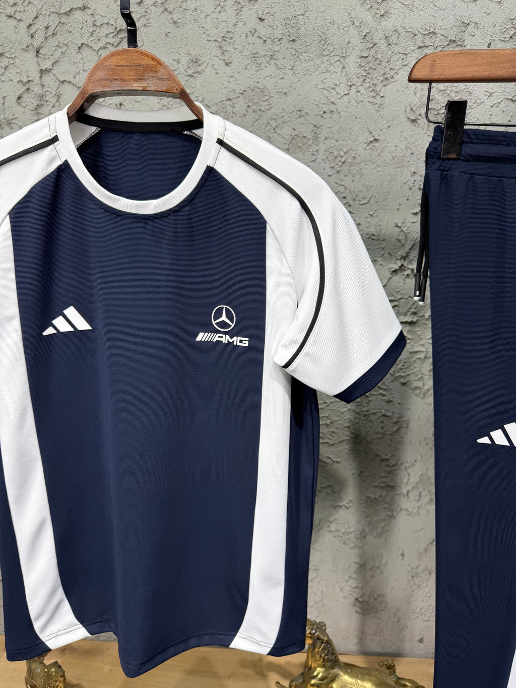 Adidas Mercedes AMG Lacivert T-shirt & Eşofman Takımı