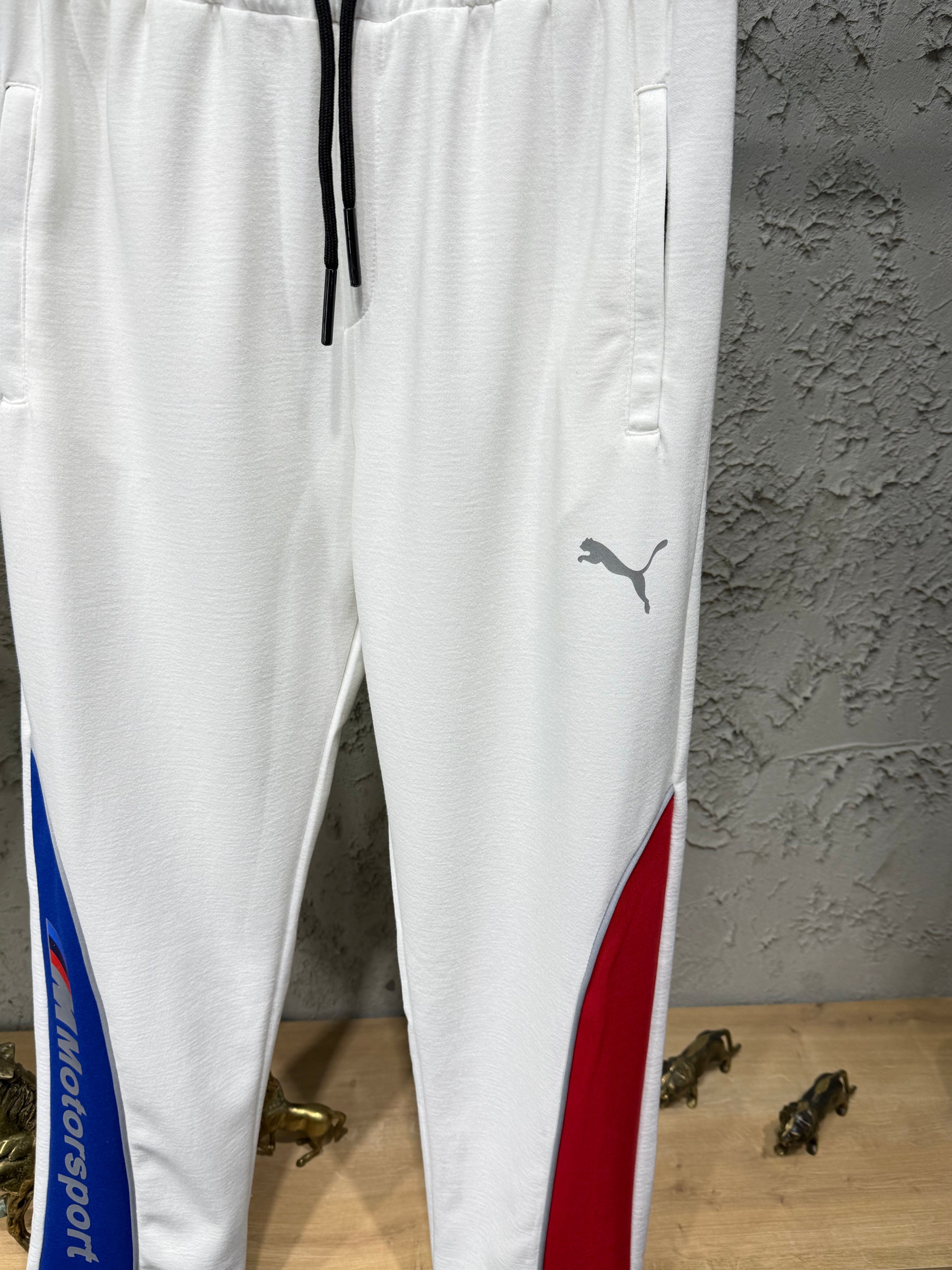 Puma Bmw Motorsport Beyaz Renk Bloklu T-Shirt & Eşofman Takımı